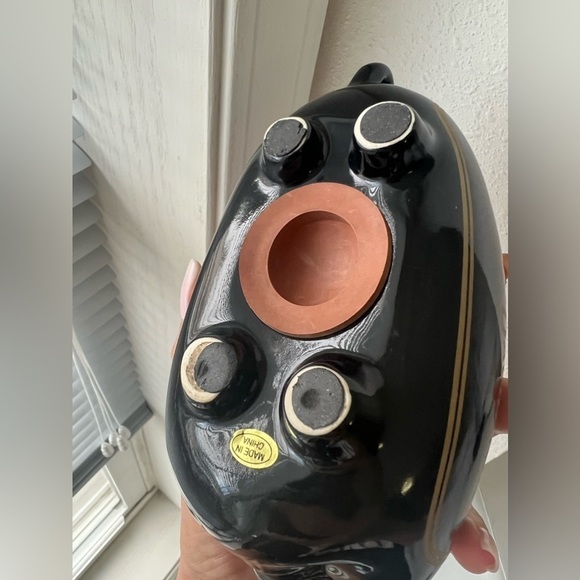 Harley-Davidson Black Ceramic Hog Gas Tank Piggy Bank - Picture 6 of 8